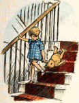 Christopher Robin with Winnie-the-Pooh illustration by E.H. Shepard