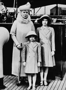 Queen Mary with granddaughters, the Princesses Margaret Rose and Elizabeth