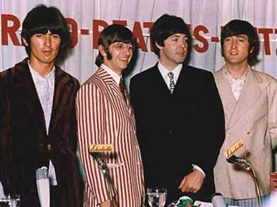 The Beatles: (l. to r.) George Harrison, Ringo Starr, Paul McCartney, John Lennon. ca. 1966
