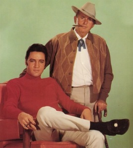 Elvis Presley with his manager, the notorious "Colonel Parker"