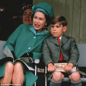 Queen Elizabeth II with son Prince Andrew when he was 7.