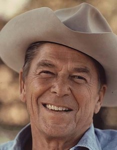 Ronald Reagan in a cowboy hat, circa 1976