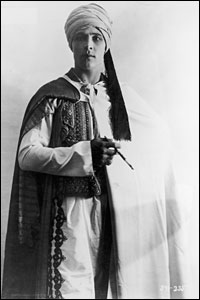 Italian-born actor Rudolph Valentino in the 1921 silent film, "The Sheik"