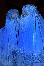 Two Afghan Women Wearing Burqas