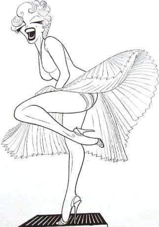 Marilyn Monroe, drawing by Al Hirschfeld