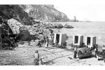 Bathing Machines at Anstey’s Cove, Torquay, 1910