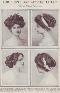 Edwardian Era hairstyles had to be big and poufy to hold the enormous hats the Edwardians were so fond of.