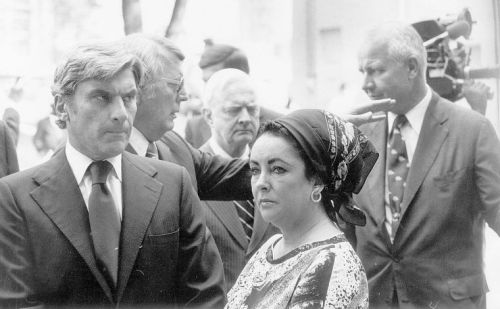 John Warner became the Republican nominee for the 1978 U.S. Senate race by a strange circumstance. Richard Obenshain was the nominee but he died in a plane crash. John Warner and wife Elizabeth Taylor are shown here at Obenshain's funeral. Aug. 5, 1978. Photo: Don Long, Richmond Times Dispatch