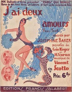 Sheet music with Josephine Baker and Chiquita