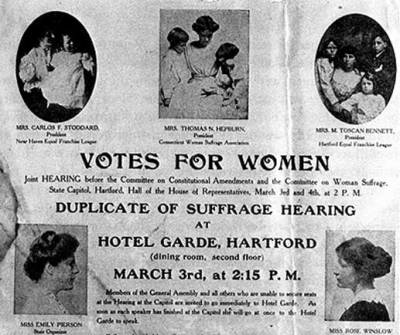Katharine Hepburn's mother, Katharine Houghton Hepburn, was a prominent suffragette from Connecticut.