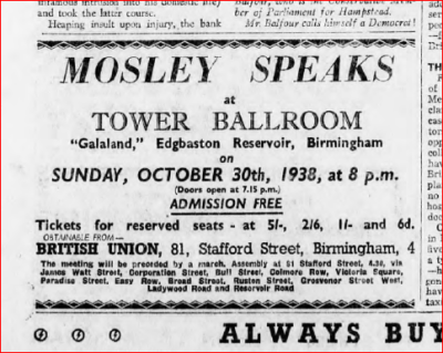 ad Mosley Speaks October 29, 1938_ACTION. No. 141, Page Efcvcrt