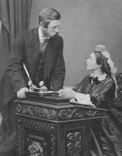Frederick III of Prussia and his wife Princess Vicky. Undated photo, Ca early to mid1860s.