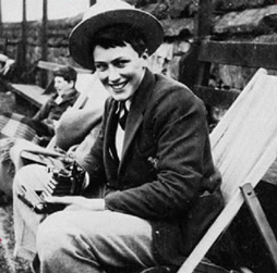 Roald Dahl as a teenager at Repton, UK. Undated photo.