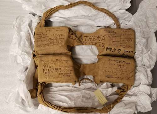 Michael McShane's lifejacket signed by survivors